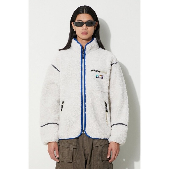 L.L. Bean Jackets & Blazers - Manastash White and Blue Teddy fleece Jacket brand new